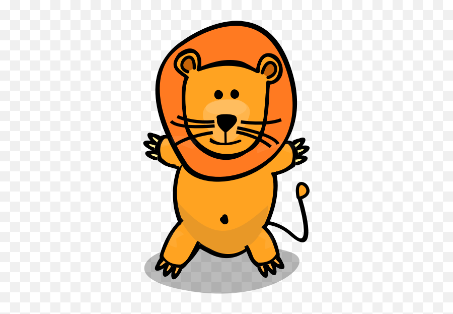Cartoon Lion Wants A Hug - Clip Art Emoji,Mouse Gun Emoji