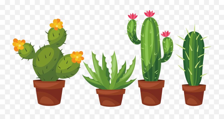 Image Freeuse Library Png Files - Cactus With Flower Drawing Emoji,Cactus Emoji Facebook