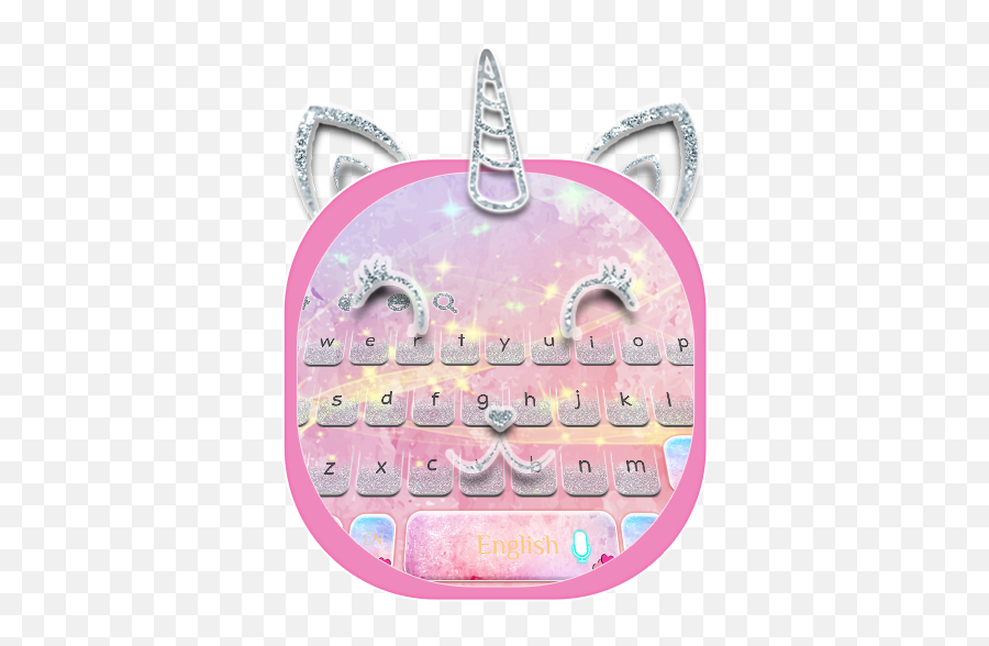 Silvered Unicorn Cat Keyboard Theme - Locket Emoji,Angel Emoji Keyboard