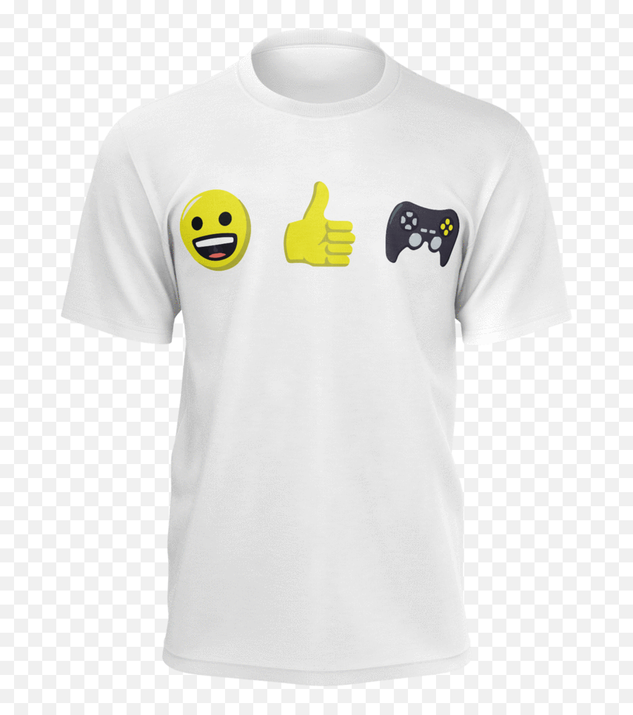 Emojithumbsgaming T - Shirt Adult White Active Shirt Emoji,Adult Emoji