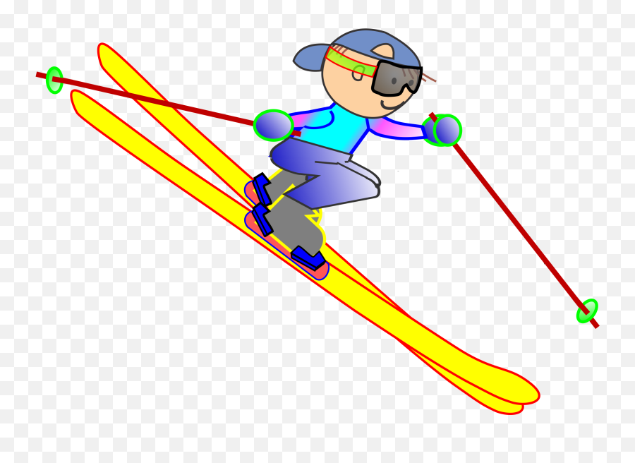 Ski Clipart Png - Skiing Downhill Clip Art Emoji,Ski Emoji