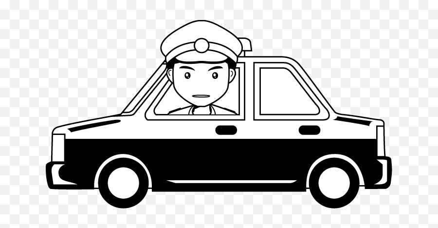 Police Car Clip Art Clipart 3 - Police Car Clip Art Png Cartoon Cliaprt Black White Police Emoji,Police Car Emoji