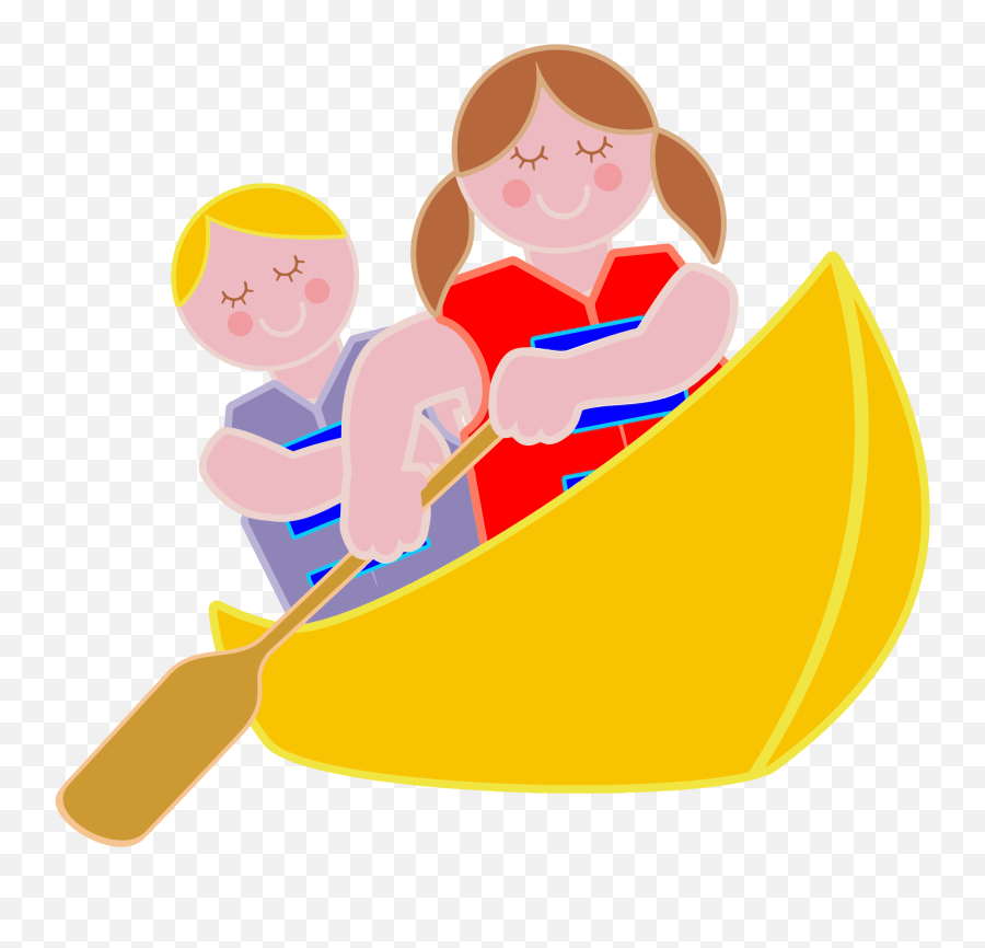 Kayaking Clipart Png - Boy And Girl In Canoe Transparent Png Clipart Rowing Png Emoji,Kayak Emoji