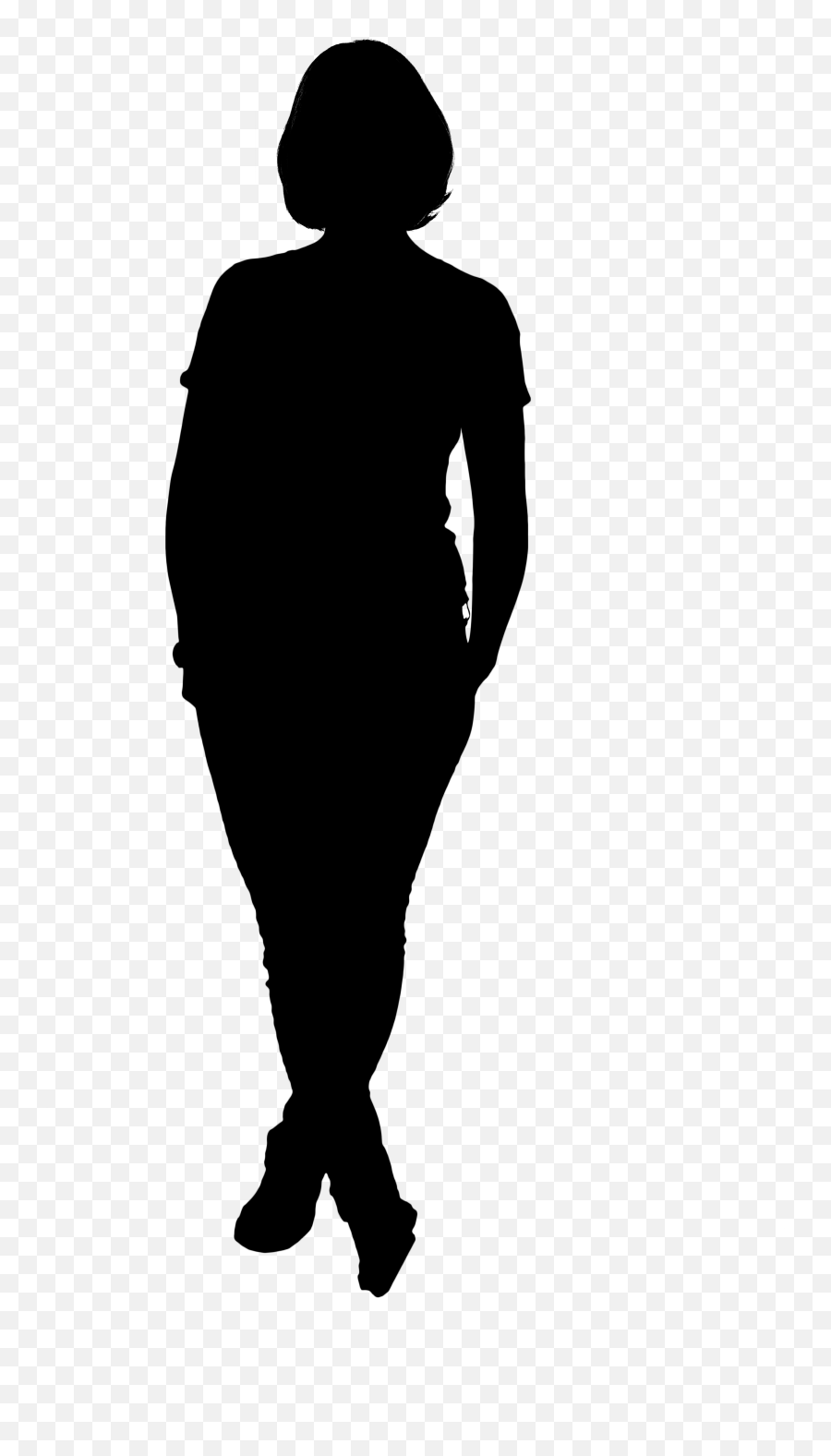 Clip Art Vector Graphics Silhouette Openclipart Woman - Png Silhouette Woman Standing Png Emoji,Walking Girl Emoji