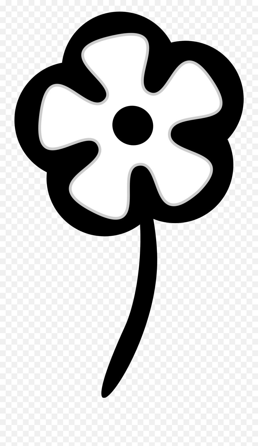 Stock Flower Black And White Png - Flower Graphic Black And White Emoji,Black And White Flower Emoji