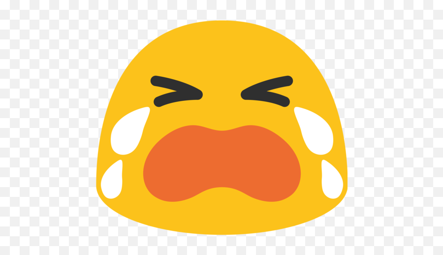 Loudly Crying Face Emoji - Emoji Android,Crying Emoji