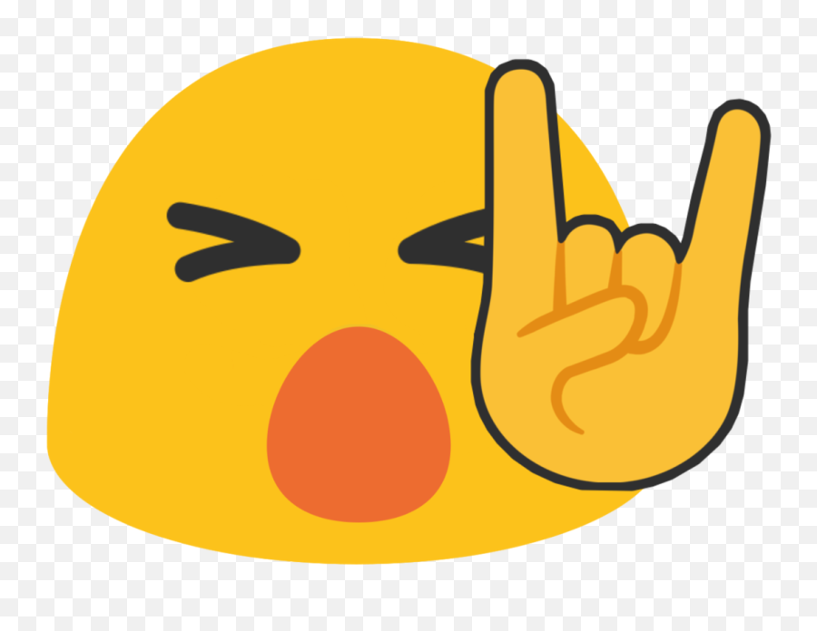The Newest Rock - Clip Art Emoji,Rock And Roll Emoticon
