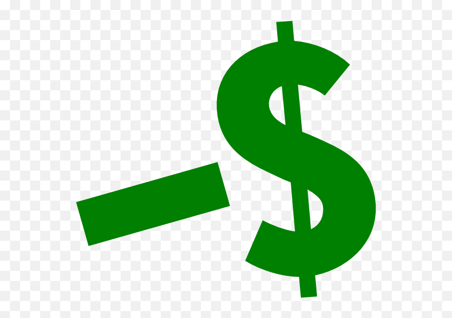 Dollar Clipart Green Dollar Green - Minus Dollar Sign Emoji,Dollar Sign Emoticon