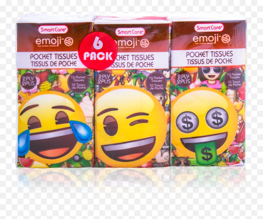 Smart Care Emoji Pocket Facial Tissues 6 Pack - Facial Tissue,Squash Emoji