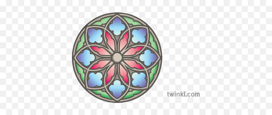 Circular Stained Glass Window Emoji Twinkl Newsroom Ks2 - Simbolos De Los Incas Sol,Window Emoji