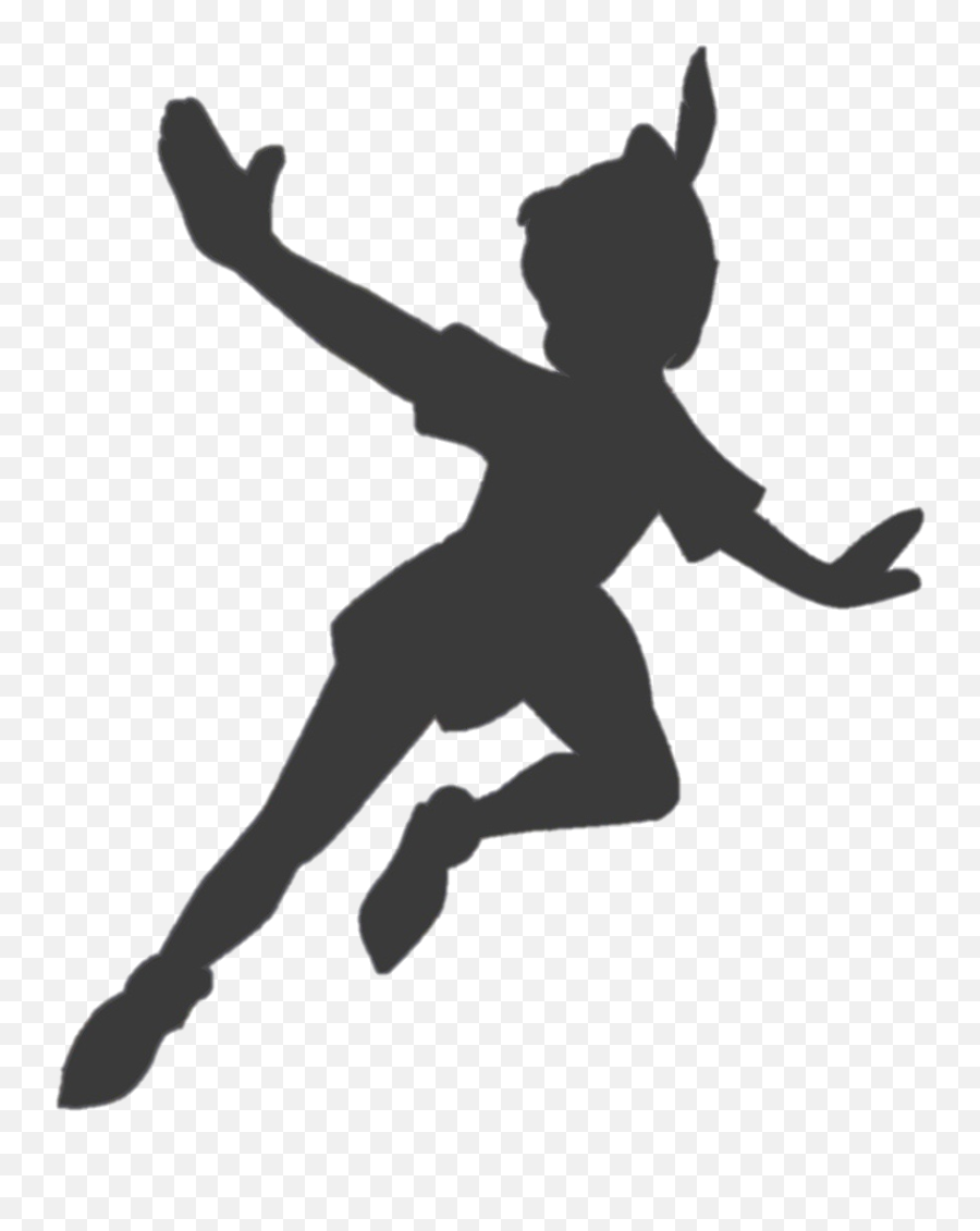 Silhouette Peter Pan Clipart - Peter Pan Silhouette Emoji,Peter Pan Emoji