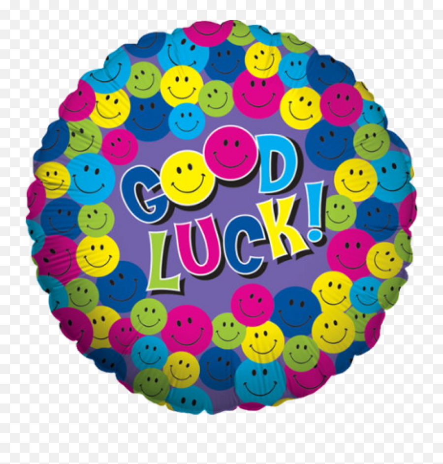 Folienballon Good Luck - Smiley Ø 45 Cm Good Luck Emoji,Good Luck Emoticon