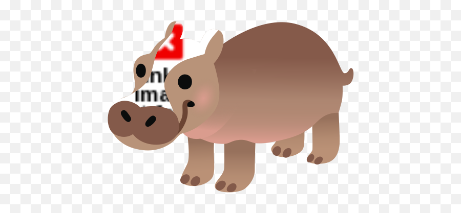 Hippopotamus Emoji - Hipopotamo Emoji,Hippo Emoji