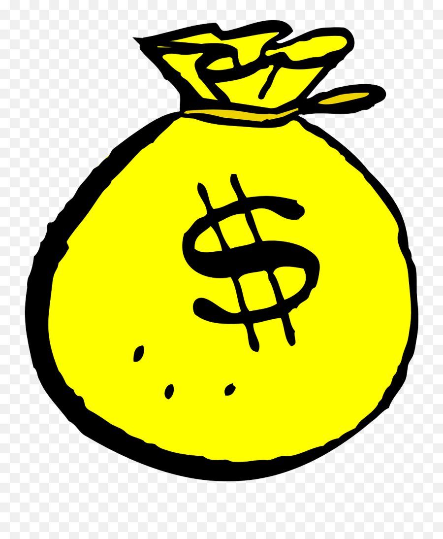 Money Bag Dollar Sign Currency Bag Money - Green Money Bag Clipart Emoji,Money Bags Emoji