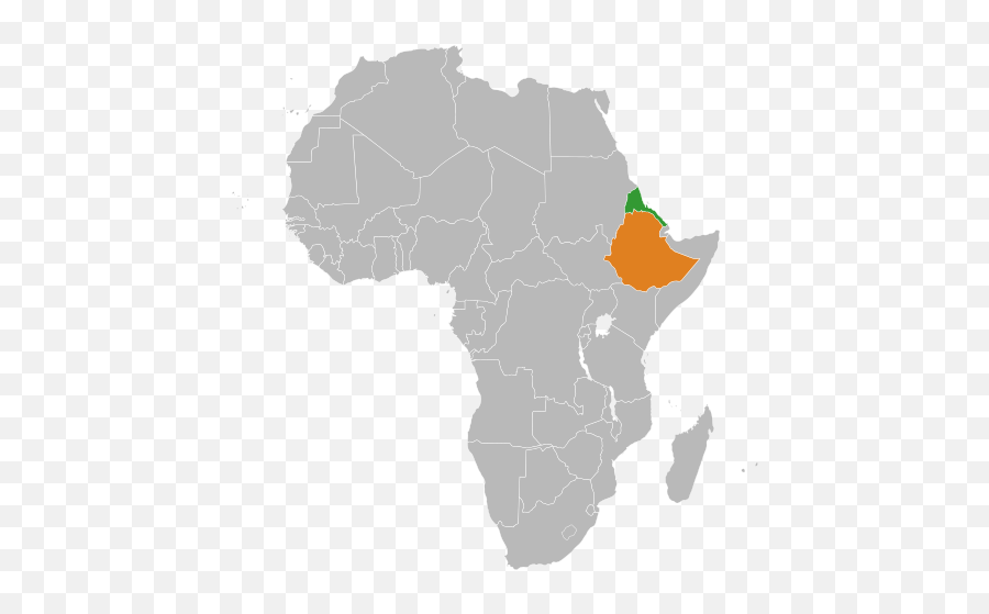 Eritrea Ethiopia Locator - Africa Map Kenya Highlighted Emoji,Ethiopian Flag Emoji