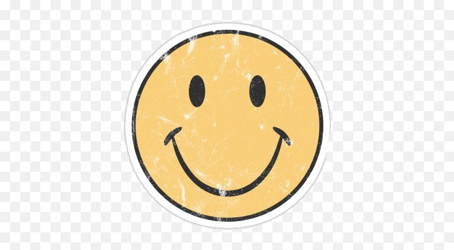 Happy Face Gg Freetoedit - Retro Smiley Face Sticker Emoji,Gg Emoji