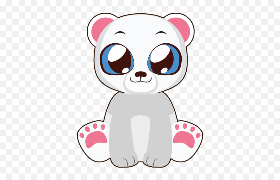 New 2017 Zoo Animals Stickers Emoji App - Cute Colored Polar Bear,Animal Emoji App