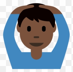 Man Gesturing Ok Emoji With Dark Skin - Human Skin Color,Emoji For Ok