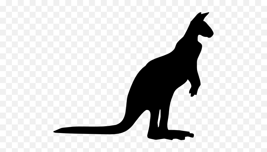 Kangaroo Silhouette Sticker - Kangaroo Clipart Silhouette Emoji,Kangaroo Emoji