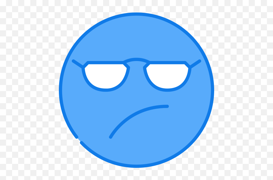 Cool - Smiley Face Animation Emoji,Blue Emoticons