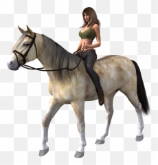 Beautiful Woman - Horse Riding Transparent Background Emoji,Emoji Sports Bra