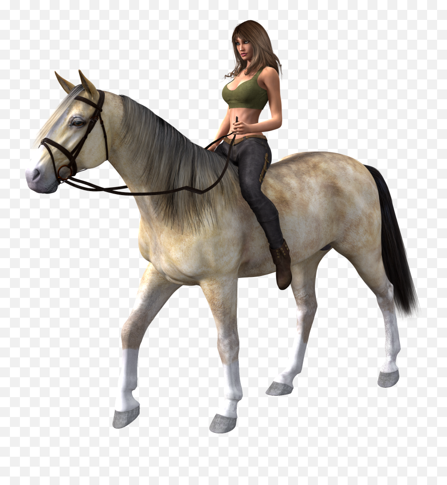 Beautiful Woman - Horse Riding Transparent Background Emoji,Emoji Sports Bra