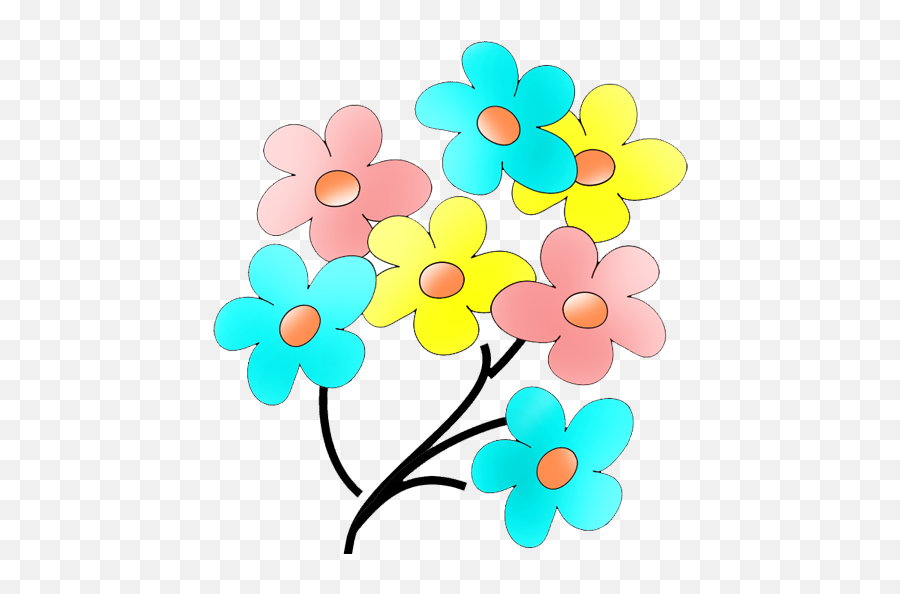 Flowers Flower Image Gallery Useful - Colorful Flower Clip Art Emoji,Floral Emoji