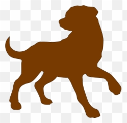 Dog Brown Outline - Silhouette Clip Art Emoji