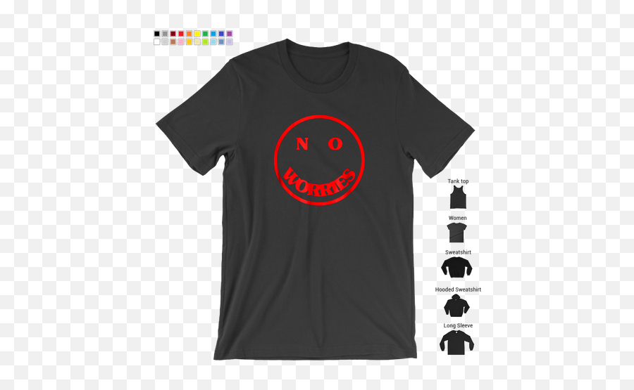 No Worries - Red Smiley Face Emoji Emoticon T Shirt Smiling Circle,Red Emoji