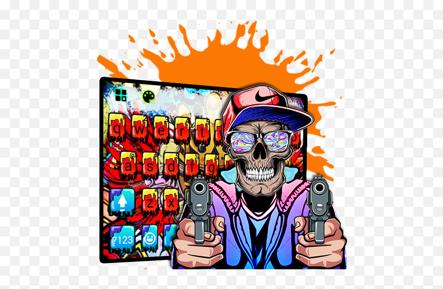Gangster Graffiti Keyboard Theme - Haval Graffiti Emoji,Gangster Emoji