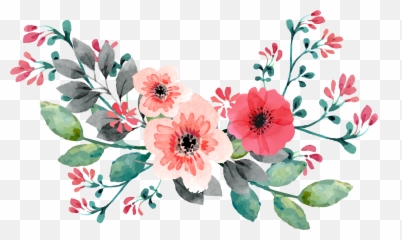 Flower Painted Rose Wedding Vine - Transparent Clipart Emoji