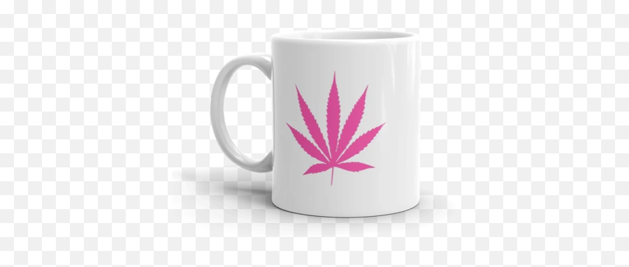 Pink Pot Leaf Mug Cheap Smoking Accessories - Case Of Fire Git Push Force Emoji,Pot Leaf Emoticon