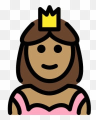 Princess Emoji Clipart - Prinsesse Emoji,Princess Emoji
