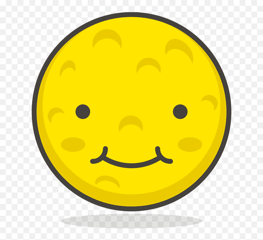 Full Moon Face Emoji Clipart - Cute Frowny Face,Full Moon Emoji