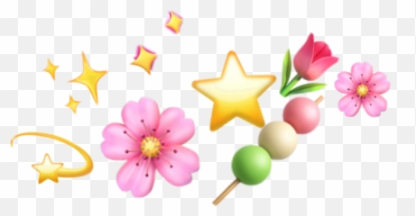 Cute Girlythings Girly Flowers Stars Emoji Emojis Cutee - Transparent Aesthetic Emoji Butterfly,Girly Emoji