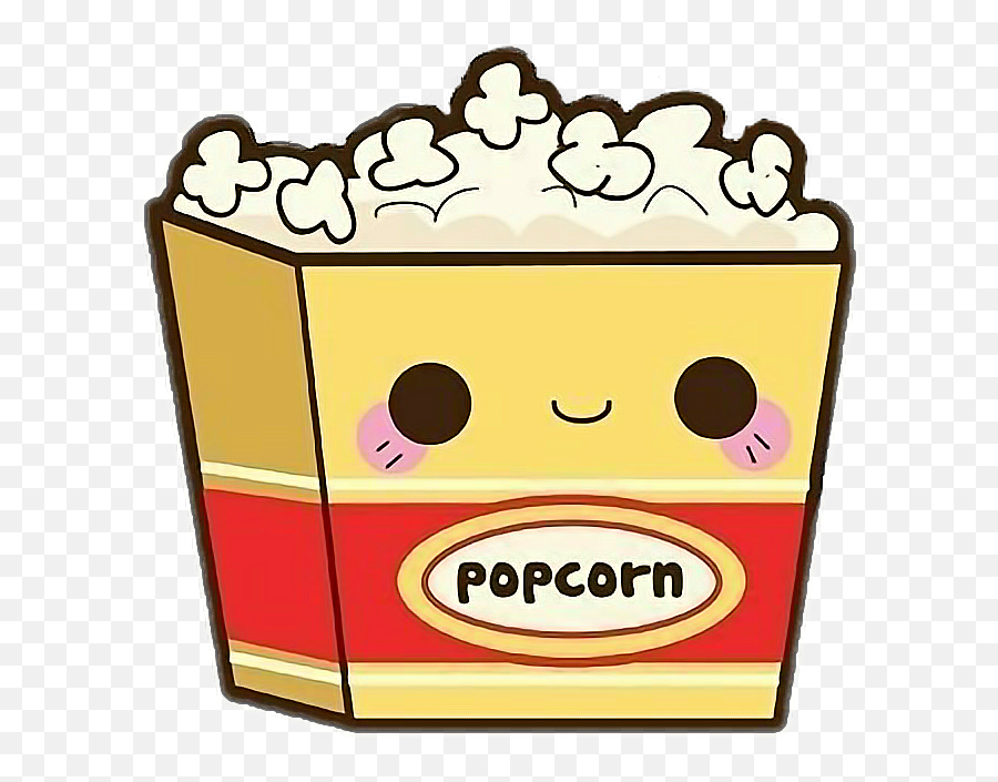 Food Tumblr Clipart - Cute Popcorn Clipart Png Emoji,Emoji Food Ideas