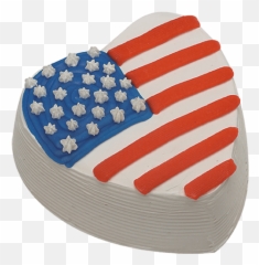 Stars N Stripes Heart Ice Cream Cake - Shaped Flag Emoji