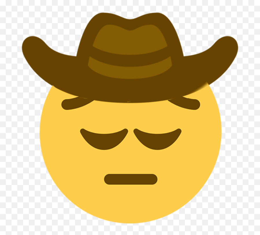 Shock Emoji Png - Pensive Cowboy Emoji,Weary Emoji