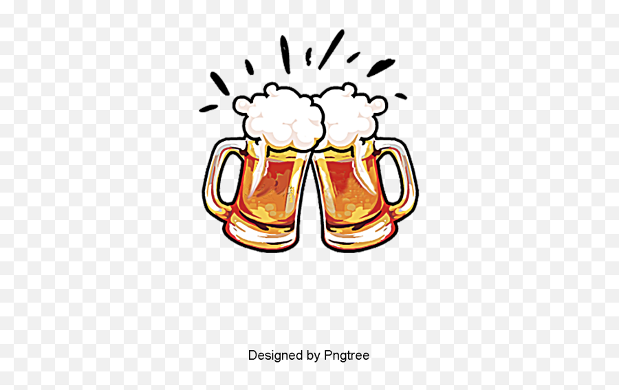 Aesthetic Cartoon Beer Summer Drink - Transparent Cartoon Beer Emoji,Beer Drinking Emoji