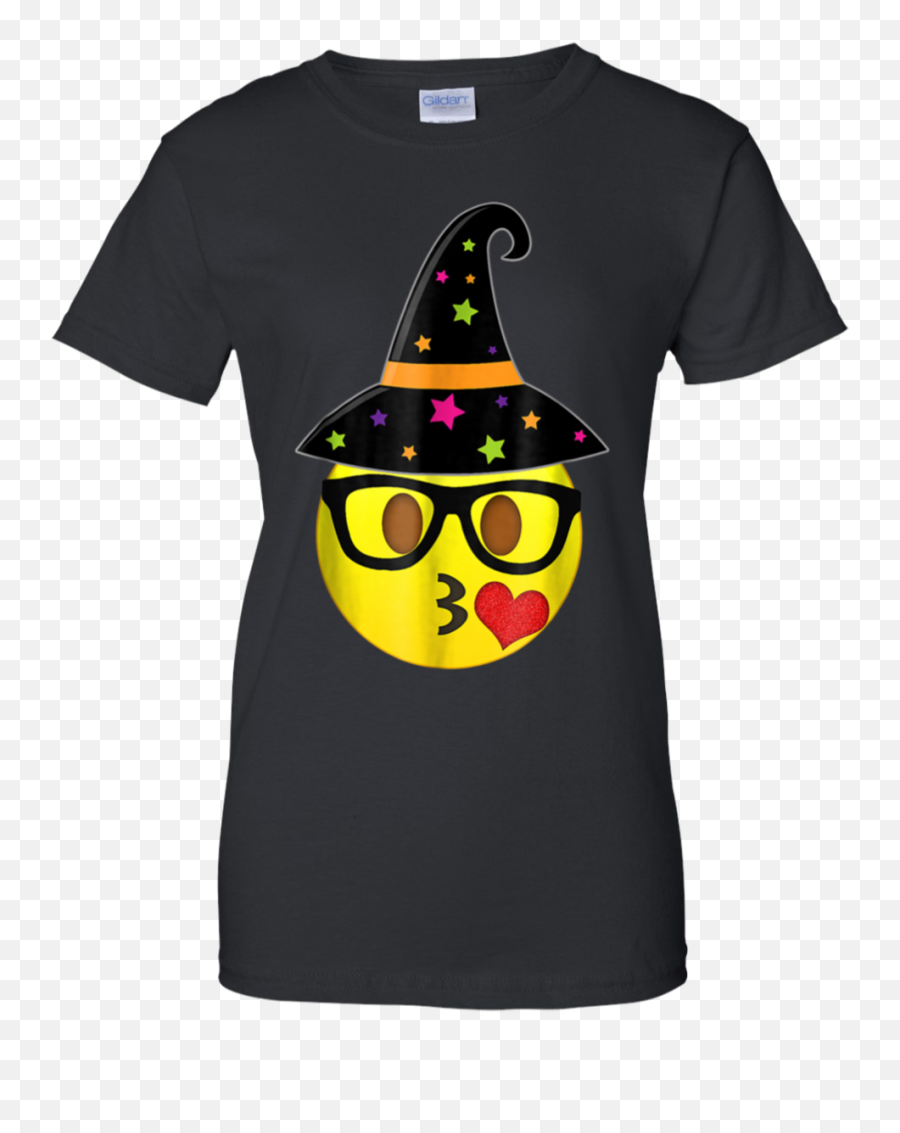 Funny Halloween Emoji Witch Nerd Kissy - Soccer Gender Reveal Shirts,Emoji Witch