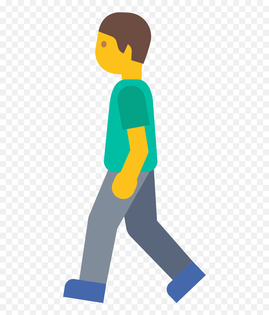 Emoji U1f6b6 - Cartoon Human Walking Icon,Hiking Emoji