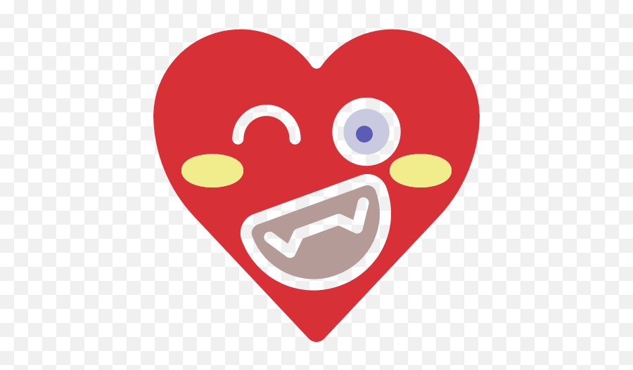 Emoji Emotion Funny Happy Heart - Clip Art,Funny Love Emoji