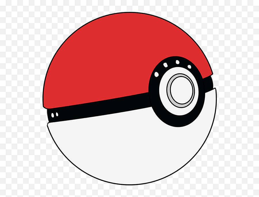 How To Draw A Poke Ball From Pokémon - Drawing Poke Ball Emoji,Pokeball Emoji