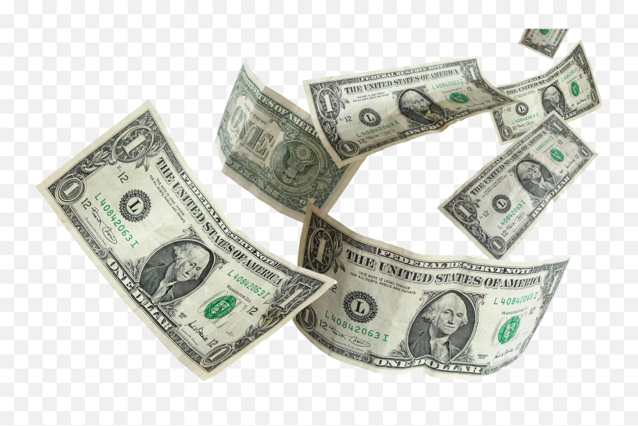 Money Clipart - Falling Dollar Bills Transparent Background Emoji,Raining Money Emoji