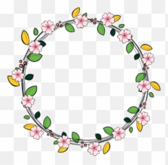 Garland Fresh Hand Painted Border Png And Psd Clipart - Art Emoji