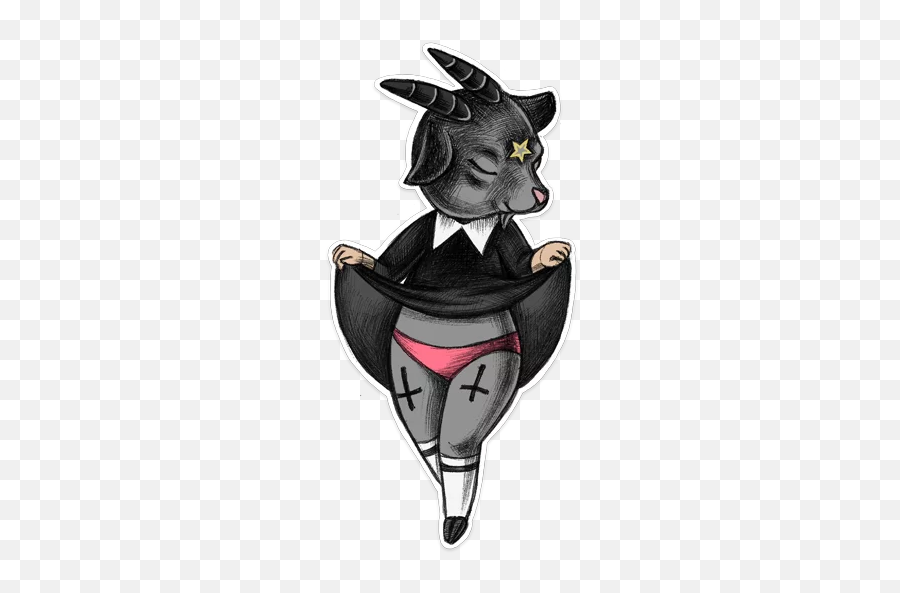 Telegram Sticker - Cartoon Emoji,Baphomet Emoji