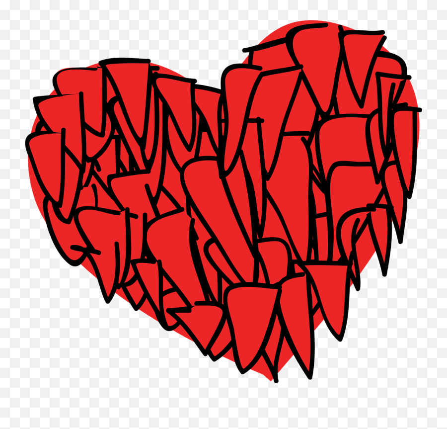 Red Heart Symbol Love Valentine - Clip Art Emoji,Fire Emotion