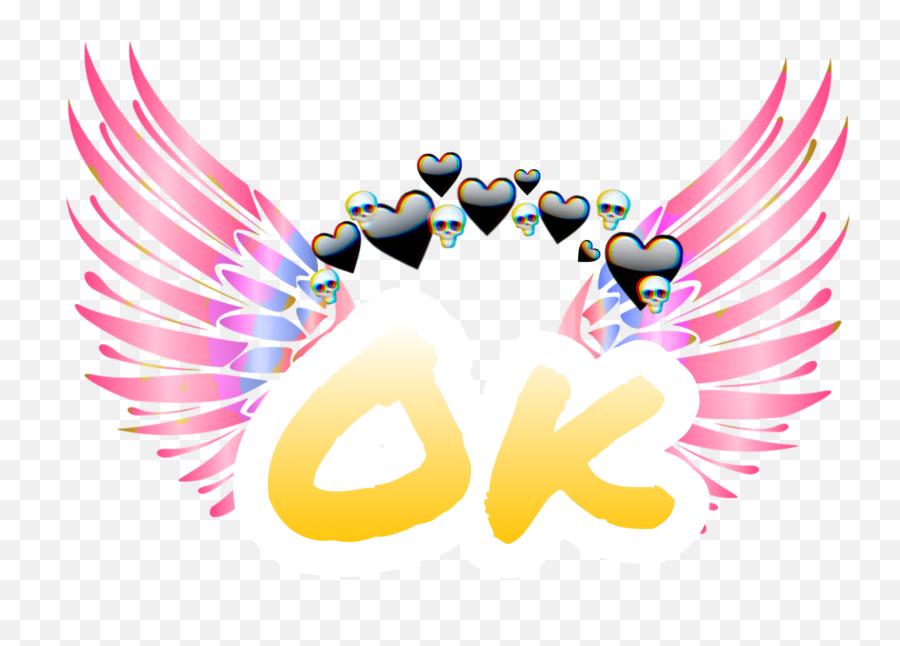 The Newest Okay Stickers On Picsart - Angel Gold Wings Png Emoji,Terd Emoji