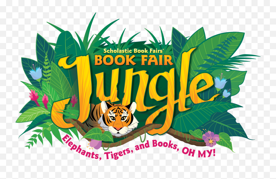 Book Fair Jungle Clipart - Online Scholastic Jungle Book Fair Emoji,Jungle Emoji