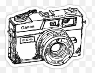 Canon Canonet QL17 GIII Rangefiner Camera Sticker Bullet - Drawing Tumblr Transparent Emoji